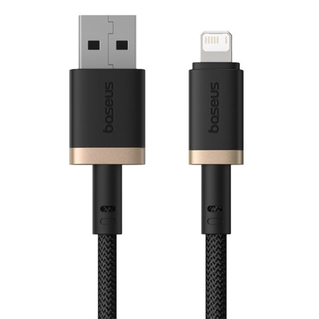 Baseus Dura Type A to IP 2.4A 2 m fast charging cable Black  Gold - imagine 2