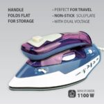 Steam iron MAESTRO MR-317T 1100W travel iron Purple - imagine 3
