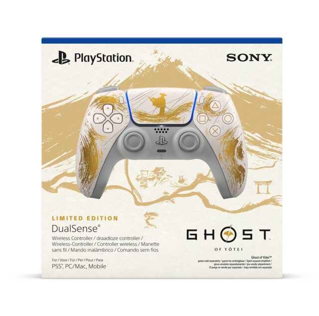 Sony Dualsense Ghost of Yotei Limited Edition Gold  White Bluetooth/USB Gamepad Analogue / Digital PlayStation 5 - imagine 7