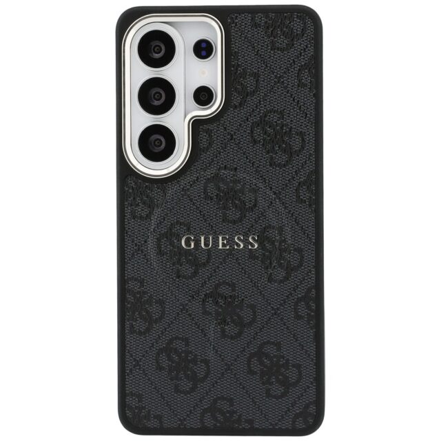 Guess PU Leather 4G Gold Frame Magnetic Zadní Kryt pro Samsung Galaxy S26 Ultra Black - imagine 4