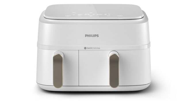 Philips 3000 series NA353/10 fryer Double 9 L Stand-alone 2750 W Hot air fryer Silver  White - imagine 4