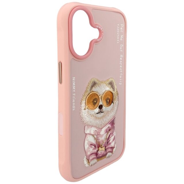 Case Nimmy Glasses Cool Dog for iPhone 17 pink - imagine 4