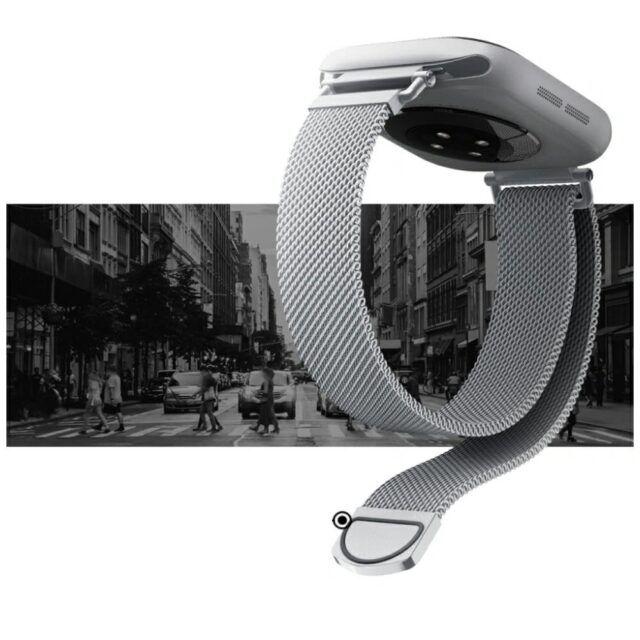 Band Spigen WBM4 for Apple Watch 8/9/10/11/SE (40/41/42mm) silver - imagine 5