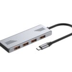 GEMBIRD 4-PORT USB 3.2 (GEN 2) TYPE-C HUB GREY