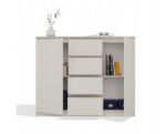 CHEST OF DRAWERS WITH 2 DOORS AND 4 DRAWERS  CASHMERE COLOUR - imagine 6