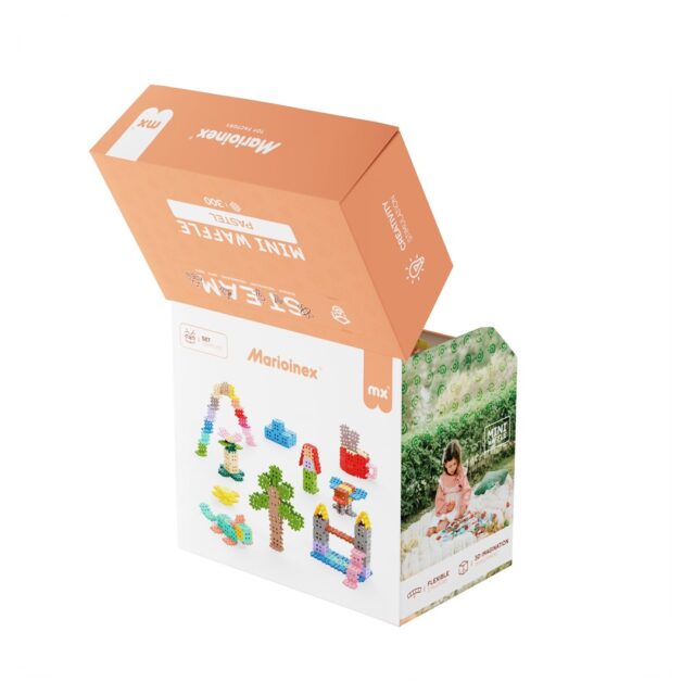 MARIOINEX Mini Waffle Pastel Building Blocks  300 pieces - imagine 8