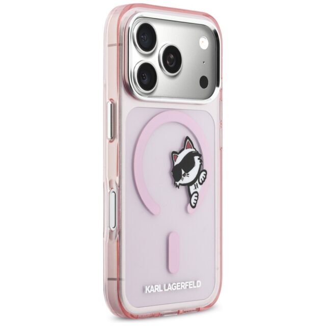 Etui Karl Lagerfeld IML Peekaboo MagSafe  do iPhone 17 Pro różowy - imagine 4