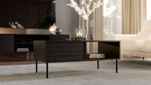 Cama CORTINA 490307 Bench/Table 100x55x45 black - imagine 3