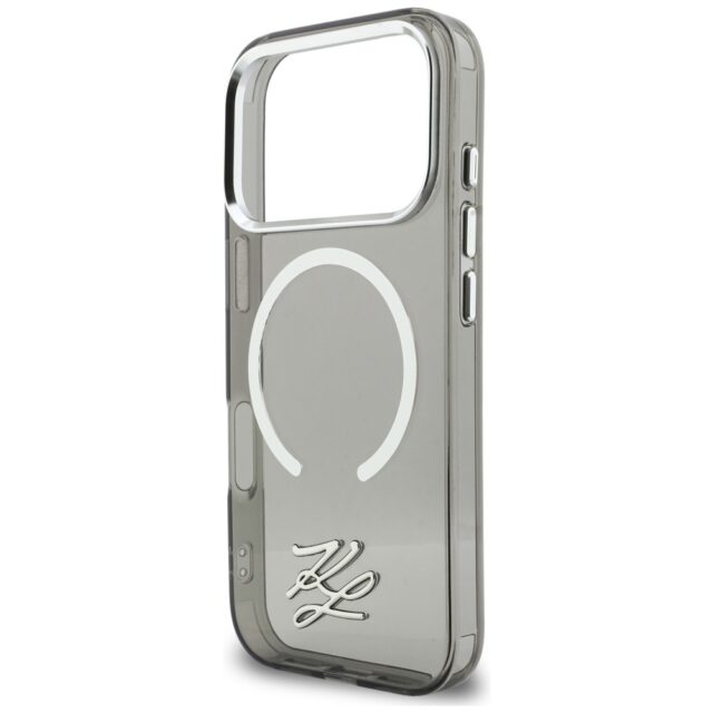 Etui Karl Lagerfeld IML KL Script Logo    MagSafe do iPhone 17 Pro czarny - imagine 6