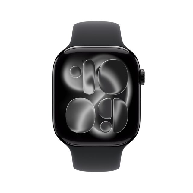 Apple Watch S11 Aluminium Cellular 46mm Diamantschwarz (Sportarmband schwarz) M/L - imagine 2