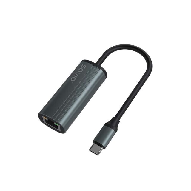 SAVIO Adapter USB-C 3.1 Gen.1 (M) to RJ-45 Gigabit Ethernet (F)  1000 Mbps  AK-56  grey - imagine 7