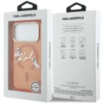 Case Karl Lagerfeld IML Choupettes Karl  Script Logo MagSafe for iPhone 17 Pro Max orange - imagine 8