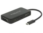 Delock Adapter USB Type-C Male > VGA / HDMI /DVI/ DisplayPort Female Black
