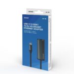 SAVIO Adapter USB-C 3.1 Gen.1 (M) to RJ-45 Gigabit Ethernet (F)  1000 Mbps  AK-56  grey - imagine 3