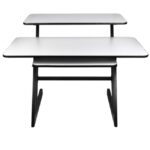 SD3 -  Biurko studyjne stanowisko robocze blat półka na sprzęt audio wysuwana półka na klawiaturę 91 4 cm - imagine 8