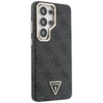 Guess PU Leather 4G Strass Triangle Logo Gold Frame Magnetic Zadní Kryt pro Samsung Galaxy S26 Ultra Black - imagine 5