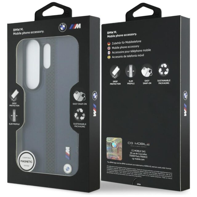 Case BMW Perforated Stripe Logo MagSafe  for Samsung Galaxy S26 Ultra navy blue - imagine 8