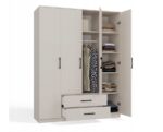 ROMANA wardrobe 160x205 Cashmere without mirror - imagine 3