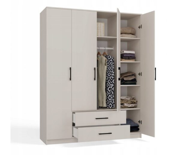 ROMANA wardrobe 160x205 Cashmere without mirror - imagine 3