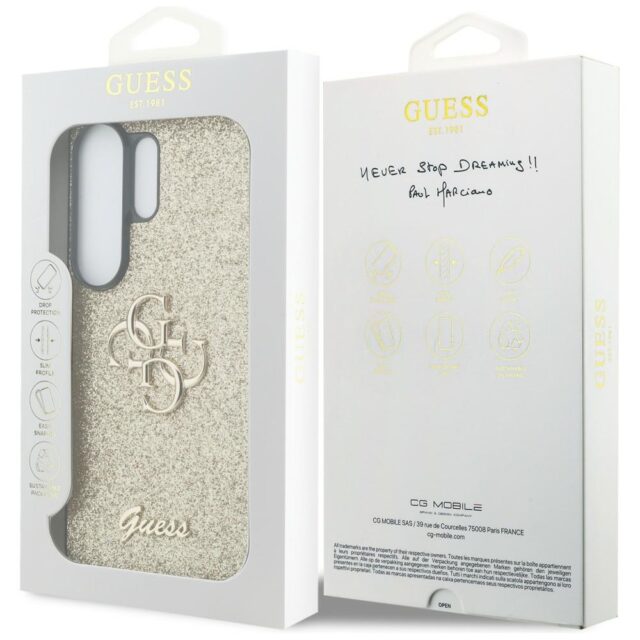 Case Guess Fixed Glitter Big 4G Metal    Logo for Samsung Galaxy S26 Ultra gold - imagine 8