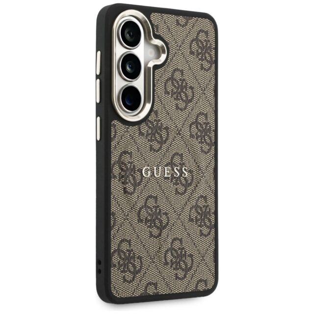 Guess PU Leather 4G Gold Frame Magnetic Zadní Kryt pro Samsung Galaxy S26 Brown - imagine 5
