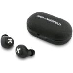 Earphone TWS Karl Lagerfeld Saffiano    Logo ENC black