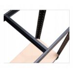 Topeshop REGAŁ P9030 CZARNY garden tool storage rack Freestanding Galvanized steel  MDF - imagine 5