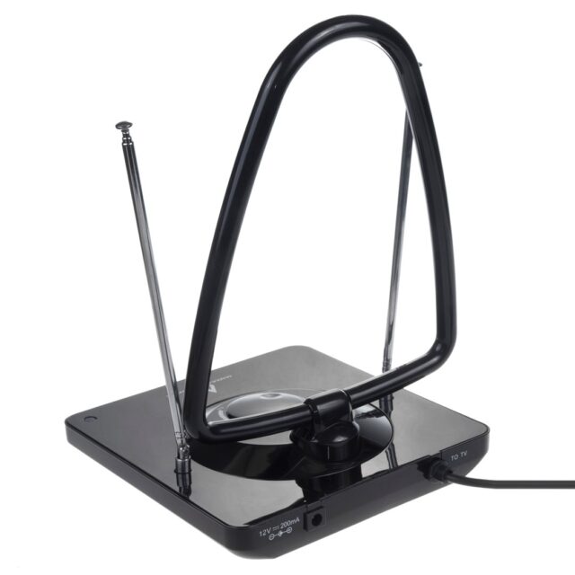 Maclean MCTV-963 High Gain Indoor Aerial Antenna Low Noise Digital Analog Freeview FM DVB Strongt 45dB DVB-T/T2 H.265 HEVC - imagine 8