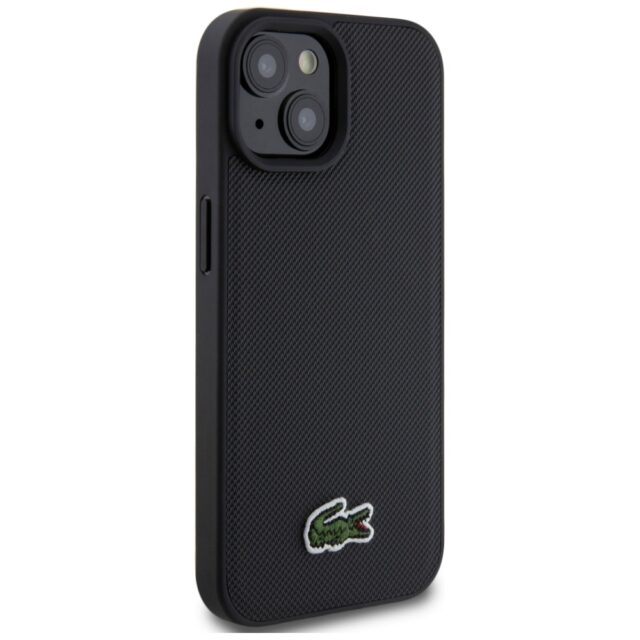 Case Lacoste Iconic Petit Pique Crossbody Cord MagSafe for iPhone 15 black - imagine 4