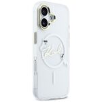 Case Karl Lagerfeld IML Choupettes Karl  Script Logo MagSafe for iPhone 17 transparent - imagine 4