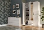 ROMANA wardrobe 120x205 White without mirror - imagine 6