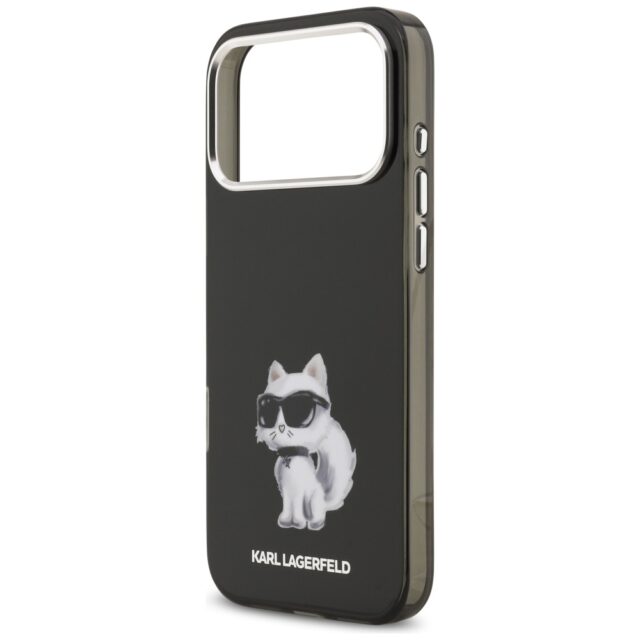 Karl Lagerfeld IML Aquarelle Choupette & Logo MagSafe Case for iPhone 17 Pro Max Black - imagine 6