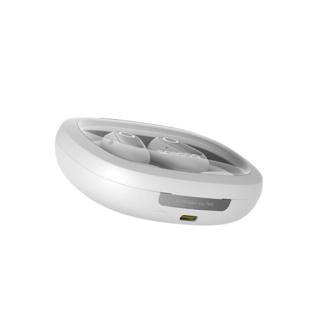 Baseus Eli Fit Open- Ear Headset Wireless Connectivity/Music USB Type-C Bluetooth White - imagine 3