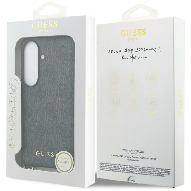 Case Guess 4G Classic Logo Charm MagSafe for Samsung Galaxy S26 black - imagine 7