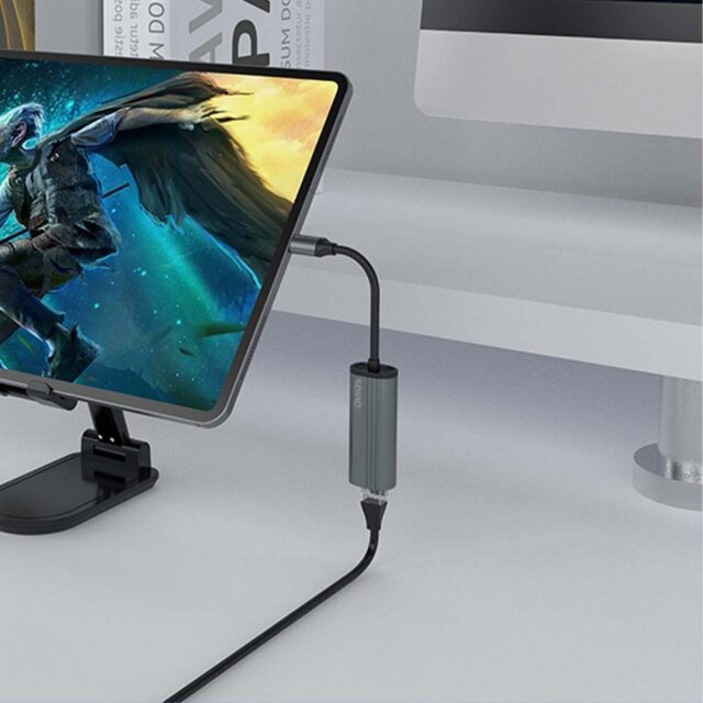 SAVIO Adapter USB-C 3.1 Gen.1 (M) to RJ-45 Gigabit Ethernet (F)  1000 Mbps  AK-56  grey - imagine 5