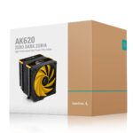 DeepCool AK620 Zero Dark Zoria Processor Air cooler 12 cm Black  Yellow 1 pc(s) - imagine 10