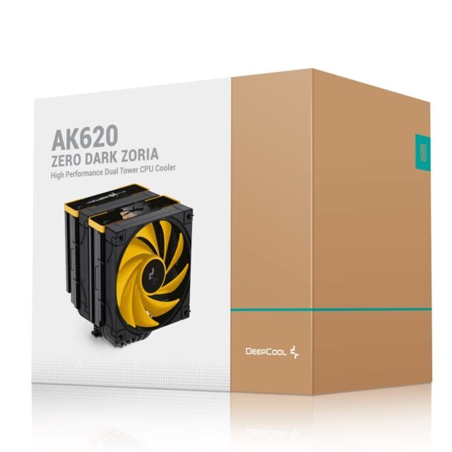 DeepCool AK620 Zero Dark Zoria Processor Air cooler 12 cm Black  Yellow 1 pc(s) - imagine 10