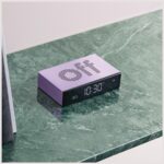 Lexon Flip Premium Reversible Alarm Clock purple LR152LL - imagine 7