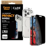 Zestaw ochronny CARE by PanzerGlass      Flagship Privacy 3w1 Etui+Szkło Prywatyzujące+Lens do iPhon - imagine 5
