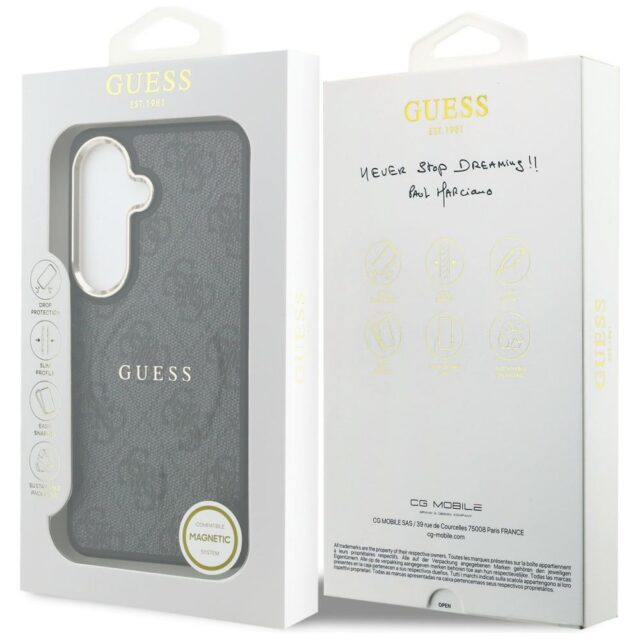 Case Guess 4G Embossed Ring MagSafe for   Samsung Galaxy S26 Plus black - imagine 9