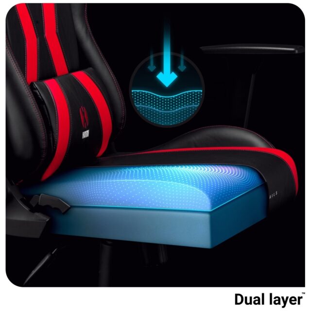 Gaming chair Diablo Chairs X-Horn 2.0 Normal Size black-red - imagine 9