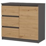 Topeshop 1D3S ANT/ART KPL chest of drawers