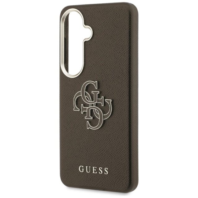 Guess PU 4G Resin Metal Logo Zadní Kryt pro Samsung Galaxy S26 Brown - imagine 6