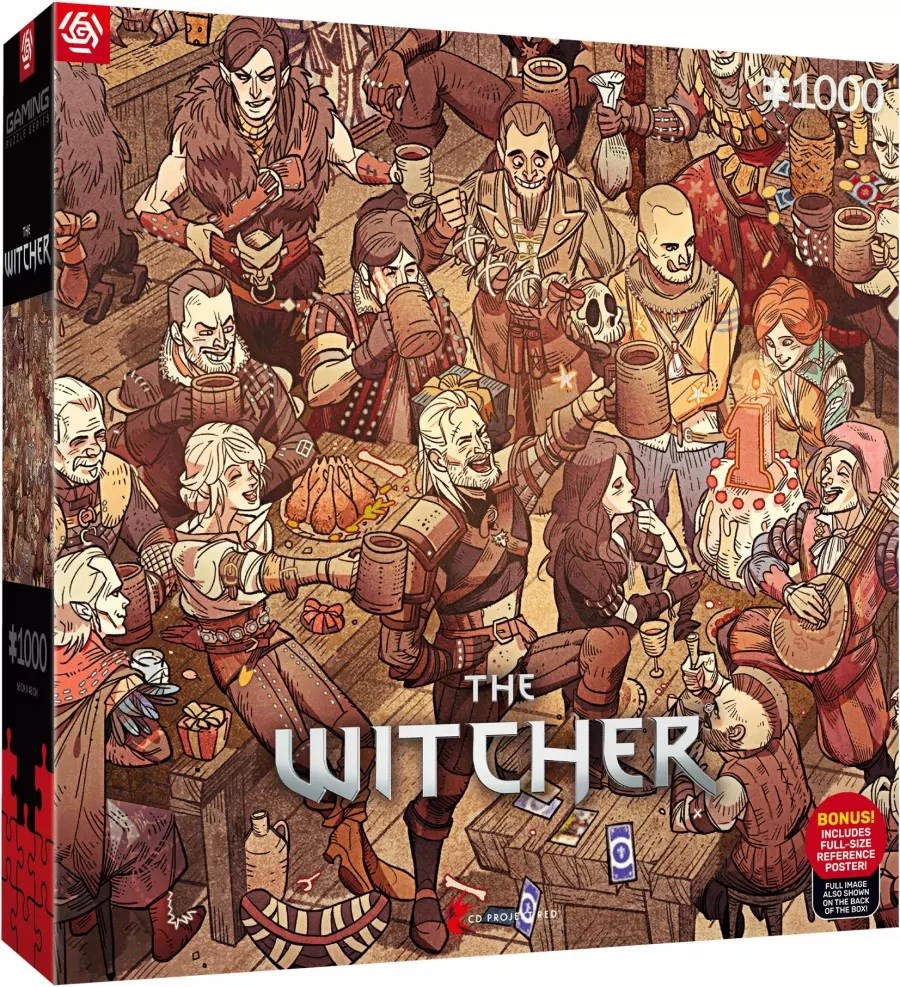 cps-e6865cbede918536b6e743904b8568e5-2026-03-29-23-36-13 Good Loot Gaming Puzzle: The Witcher (Wiedźmin) Birthday 1000 elementów - imagine 1