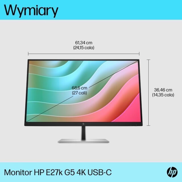 HP E-Series E27k G5 4K USB-C Monitor - imagine 6