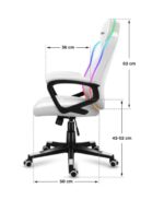 Huzaro Force 2.5 RGB WHITE MESH gaming chair - imagine 8