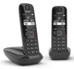 Gigaset AS690 Duo Analog/DECT telephone Caller ID Black - imagine 2