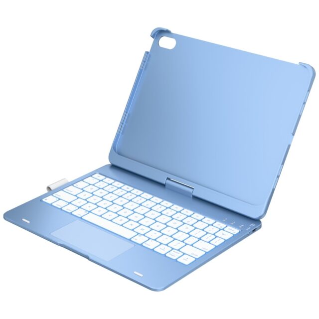 Case Flexbook Touch Typecase with keyboard for  iPad 11" (A16) 2025 / iPad 10.9" 2022 light blue - imagine 4