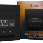 Termostat Heatit Z-TRM6 Black Matt Z-Wave Thermostat 3600W 16A 868 4 Mhz
