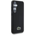 Case Lacoste Iconic Petit Pique Woven Logo MagSafe to Samsung Galaxy S25 Plus black - imagine 4